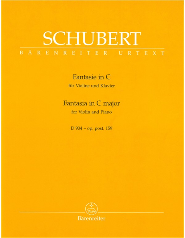 FANTASIA IN C MAJOR FOR VIOLIN AND PIANO D 934 OP. 159 - SCHUBERT