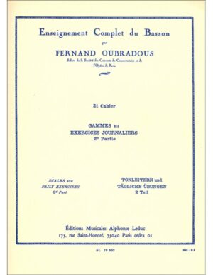 GAMMES ET EXERCICES JOURNALIERS PARTE II - OUBRADOUS