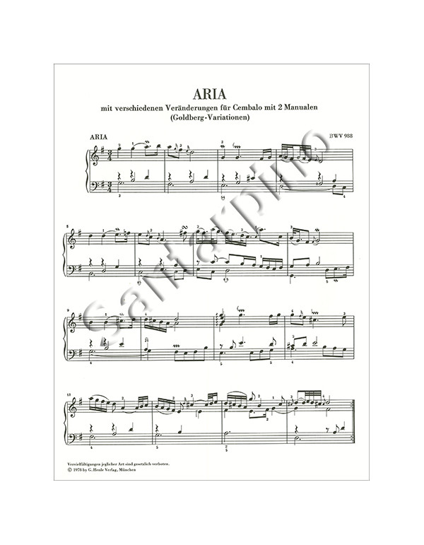 GOLDBERG-VARIATIONEN BWV 988 - BACH