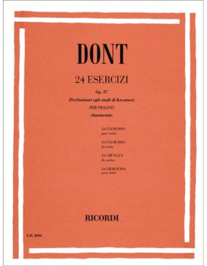 24 ESERCIZI OPUS 37PER VIOLINO - DONT