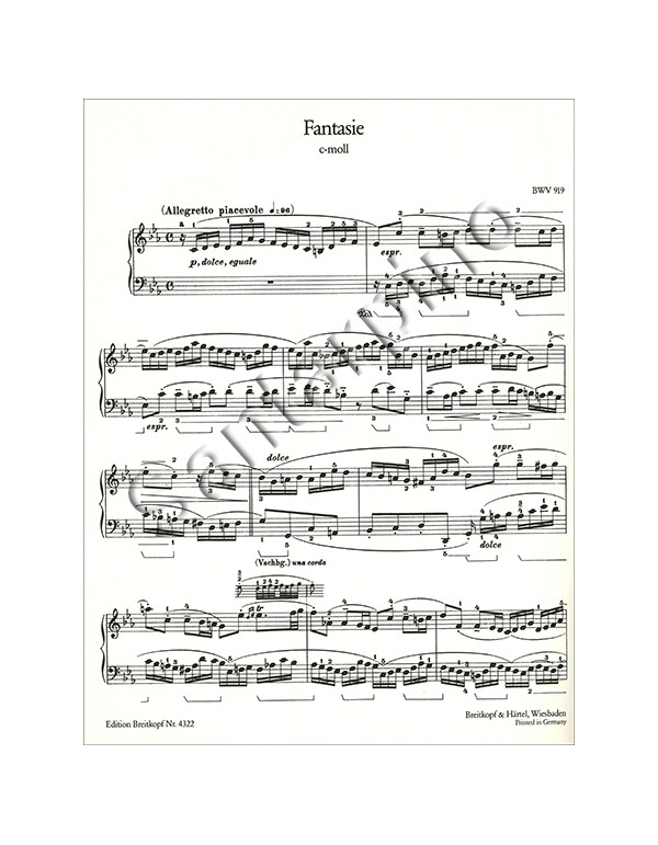 KLAVIERWERKE BUSONI-AUSGABE BAND XXII BWV 917_922_956_959_962 - BACH