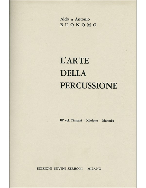 L'ARTE DELLA PERCUSSIONE VOLUME III - BUONOMO