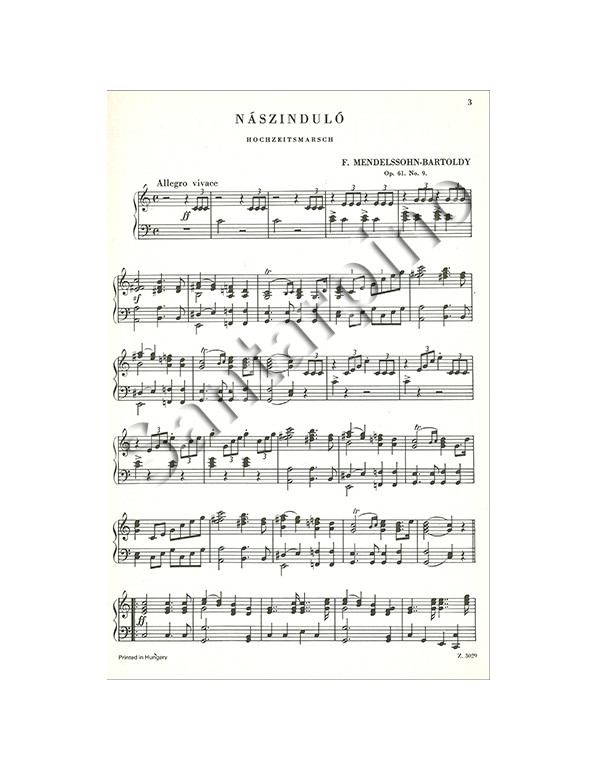 MARCIA NUNZIALE PER PIANOFORTE OP.61 N.9 - MENDELSSOHN