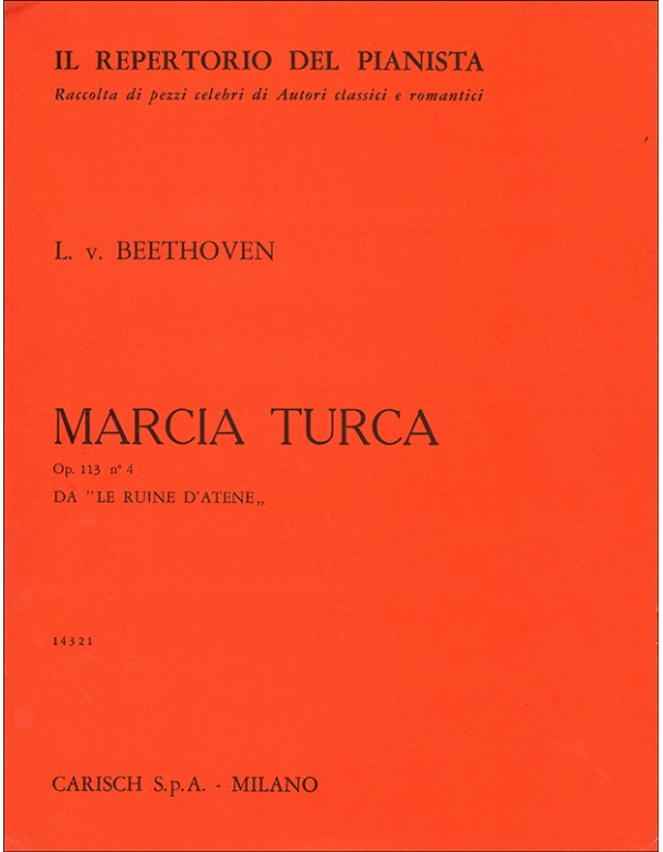 MARCIA TURCA OPUS 113 NUMERO 4 IL REPERTORIO DEL PIANISTA - BEETHOVEN