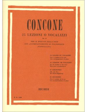 25 LEZIONI O VOCALIZZI OPUS 10 PER IL MEDIUM DELLA VOCE - CONCONE