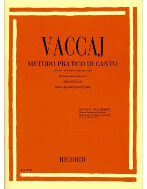 METODO PRATICO DI CANTO +CD MEZZO SOPRANO O BARITONO - VACCAJ