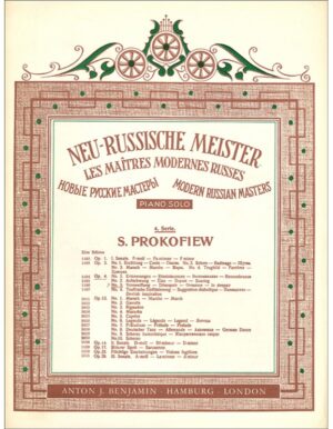 MODERN RUSSIAN MASTERS OP. 4 NUMERO 3 IN DESPAIR 4° SERIE PIANO SOLO - PROKOFIEF