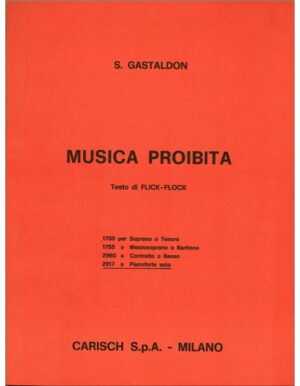 MUSICA PROIBITA PIANOFORTE SOLO - GASTALDON