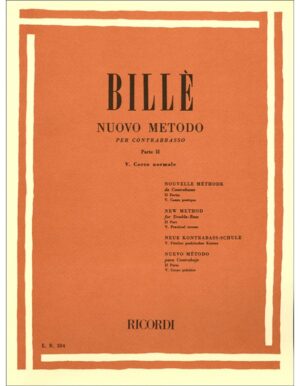 NUOVO METODO PER CONTRABBASSO PARTE II CORSO V - BILLE