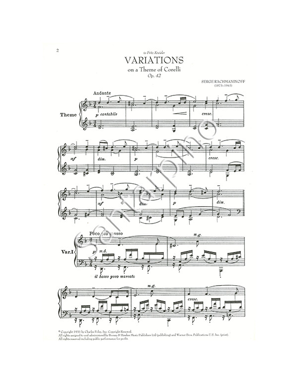 PIANO COMPOSIITIONS VOLUME 2 - RACHMANINOFF