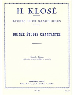 QUINZE ETUDES CHANTANTES - KLOSE