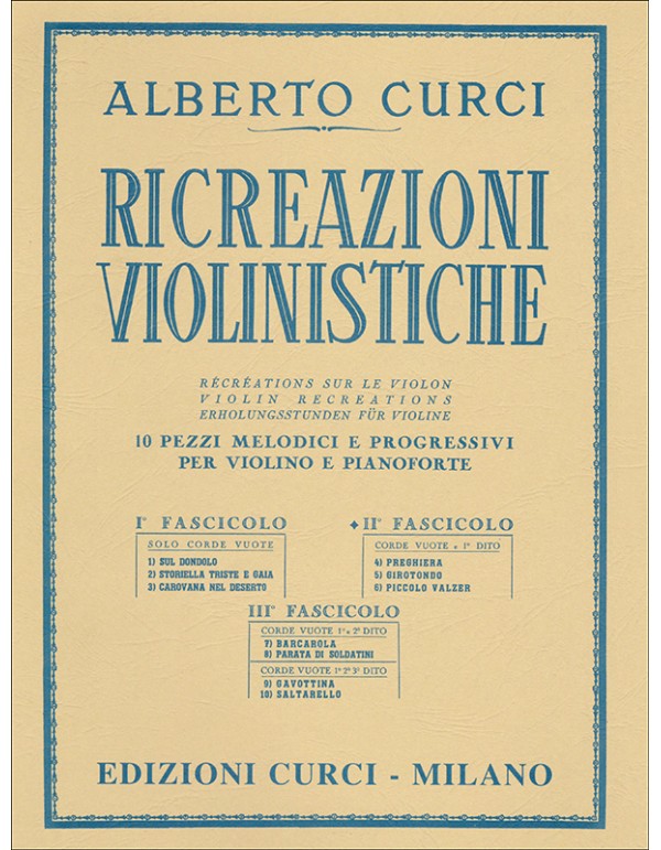 RICREAZIONI VIOLINISTICHE FASCICOLO II - CURCI