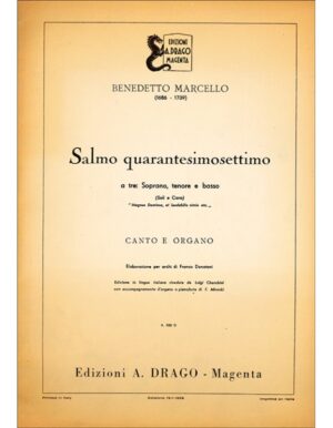 SALMO QUARANTESIMOSETTIMO CANTO E ORGANO - MARCELLO