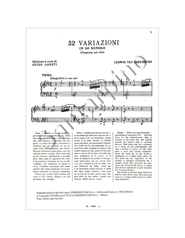 32 VARIAZIONI IN DO MINORE - BEETHOVEN