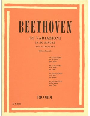 32 VARIAZIONI IN DO MINORE PER PIANOFORTE - BEETHOVEN