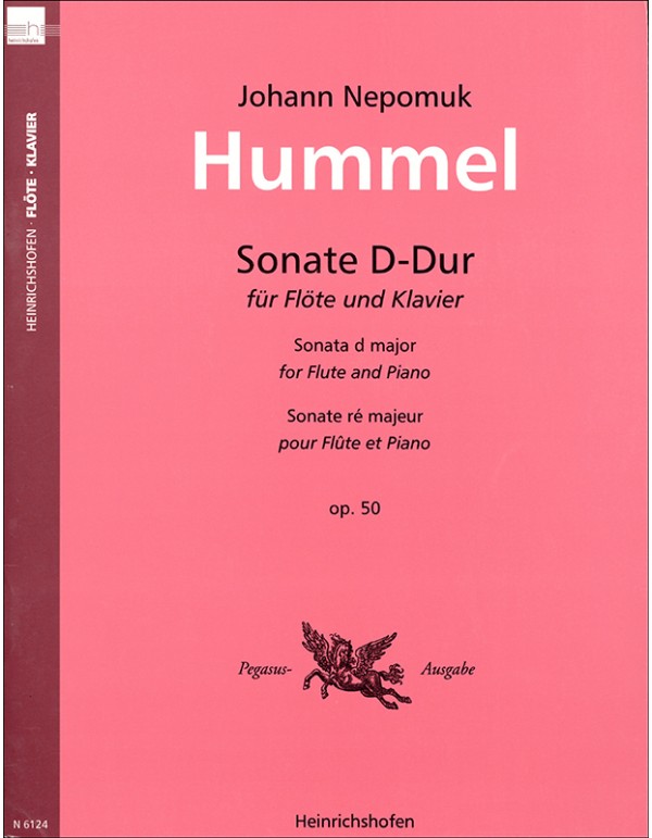 SONATA D MAJOR FOR FLUTE AND PIANO OP.50 - HUMMEL