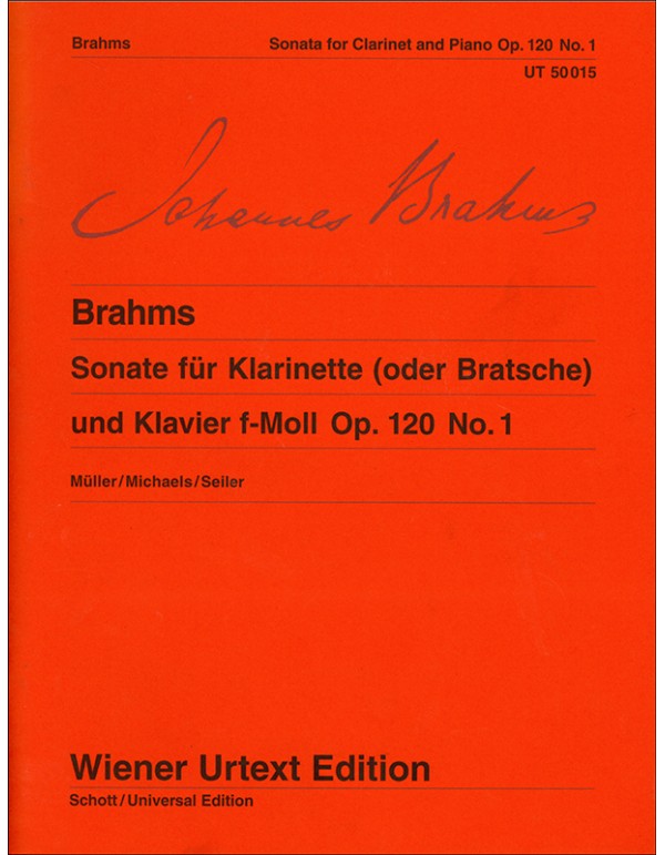 SONATA FOR CLARINET AND PIANO OPUS 120 - BRAHMS