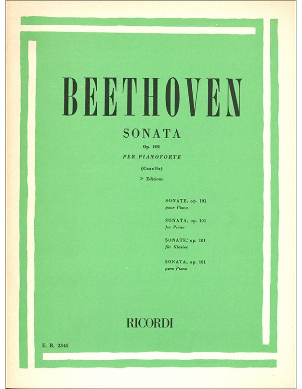 SONATA OPUS 101 PER PIANOFORTE - BEETHOVEN