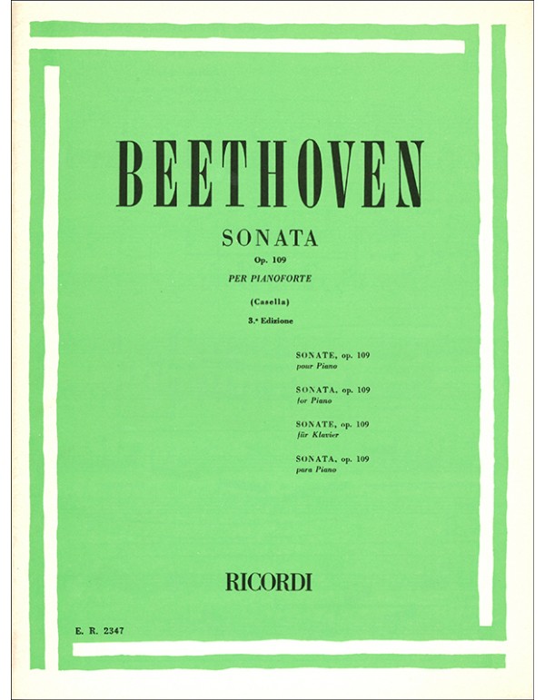 SONATA OPUS 109 PER PIANOFORTE - BEETHOVEN