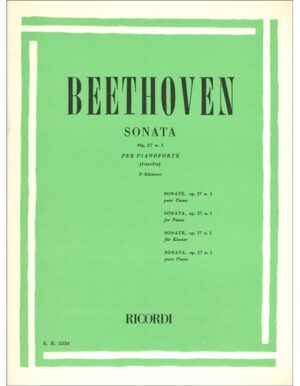 SONATA OPUS 27 NUMERO 1 PER PIANOFORTE - BEETHOVEN