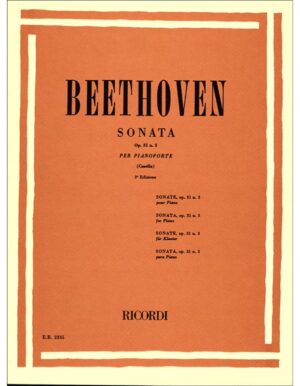 SONATA OPUS 31 NUMERO 3 PER PIANOFORTE - BEETHOVEN