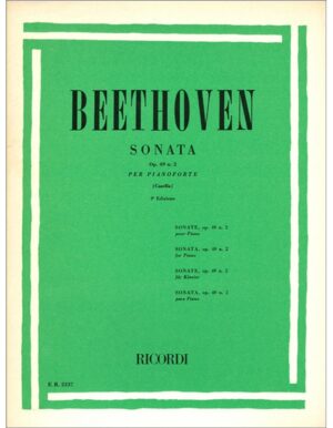 SONATA OPUS 49 NUMERO 2 PER PIANOFORTE - BEETHOVEN