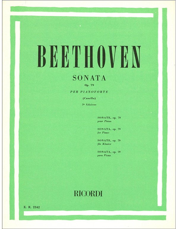 SONATA OPUS 79 PER PIANOFORTE - BEETHOVEN