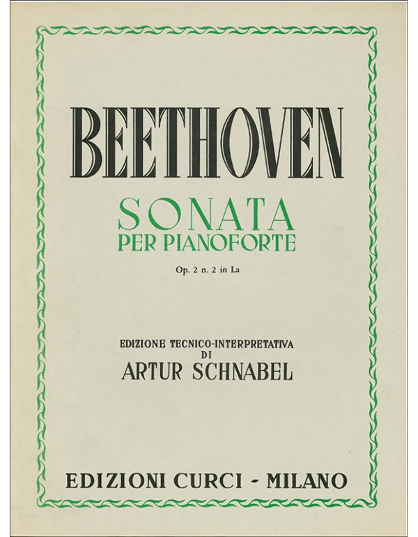 SONATA PER PIANOFORTE OPUS 2 NUMERO 2 IN La - BEETHOVEN