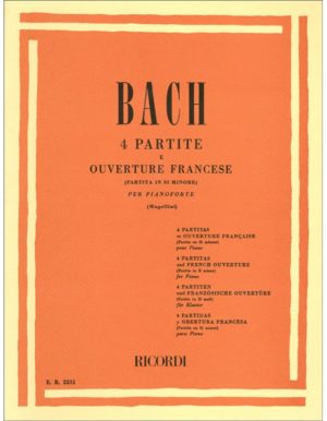 4 PARTITE E OUVERTURE FRANCESE PER PIANOFORTE - BACH