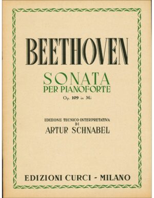 SONATA PER PIANOFORTE OPUS 9 IN MI - BEETHOVEN