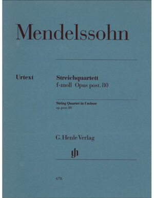 STREICHQUARTETT IN FA MINORE OP. POSTUMA 80 - MENDELSSOHN