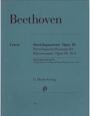 STREICHQUARTETTE OPUS 18 KLAVIERSONATE OPUS 14 NUMERO 1 - BEETHOVEN