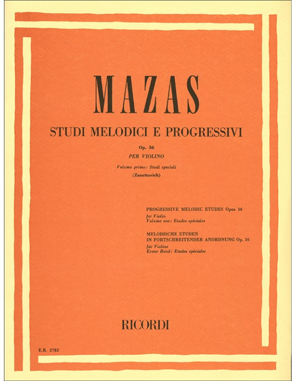 STUDI MELODICI E PROGRESSIVI OPUS 36 VOLUME I - MAZAS