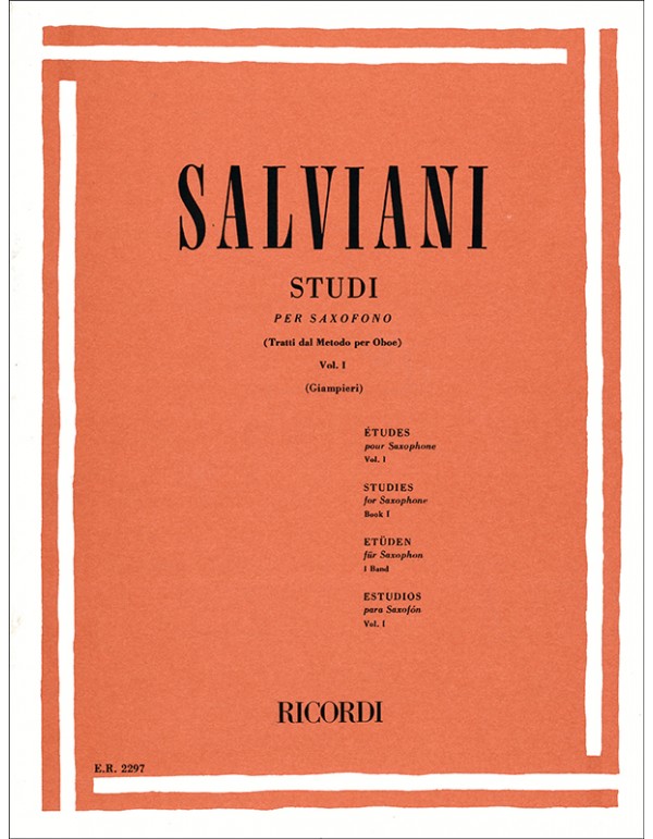 STUDI PER SAXOFONO VOLUME I - SALVIANI
