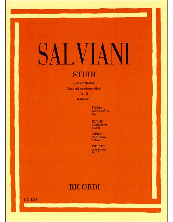 STUDI PER SAXOFONO VOLUME II - SALVIANI