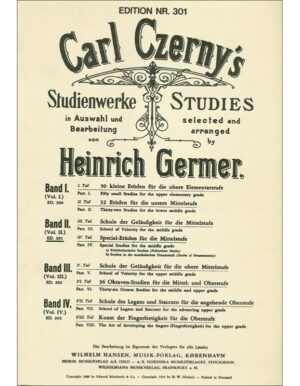 STUDIES SELECTED AND ARRANGED VOLUME II PARTE 3 E 4 - CZERNY