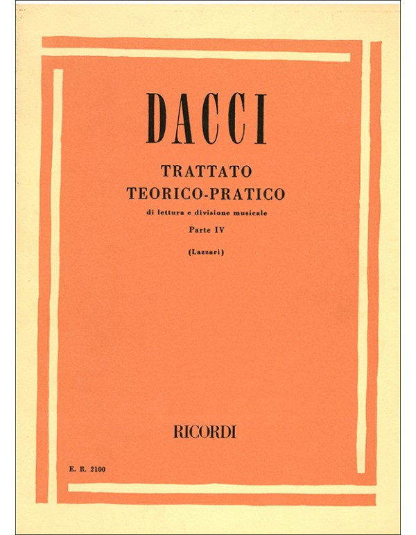 TRATTATO TEORICO PRATICO PARTE IV - DACCI