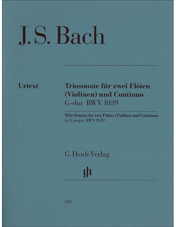 TRIOSONATE FUR ZWEI FLOTEN UND CONTINUO G-DUR BWV 1039 - BACH