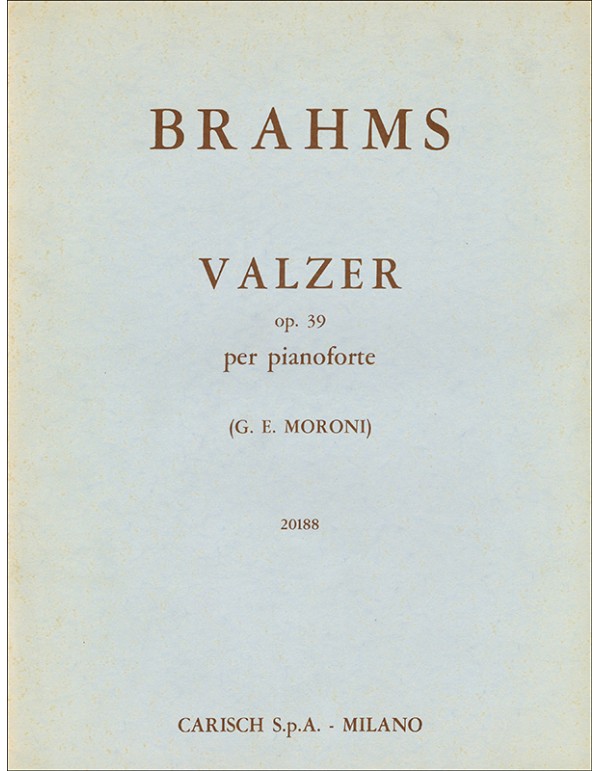 VALZER OP.39 - JOHANNES BRAHMS