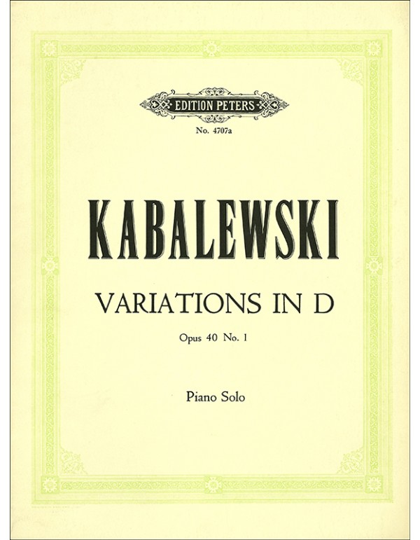 VARIATIONS IN D OP.40 N.1 - DMITRI KABALEWSKY