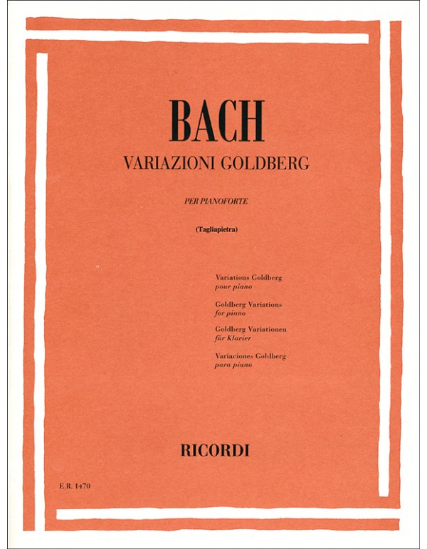 VARIAZIONI GOLDBERG PER PIANOFORTE - BACH
