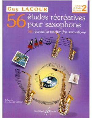 56 ETUDES RECREATIVES POUR SAXOPHONE VOLUME II - LACOUR