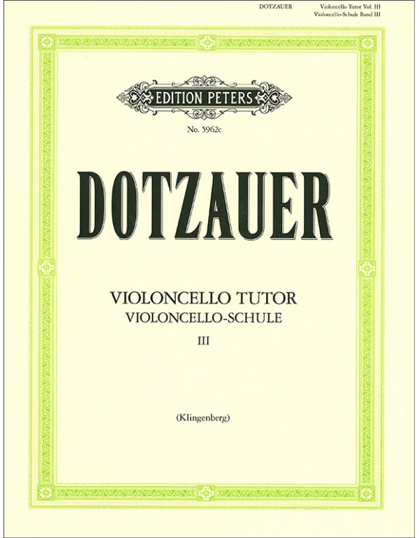 VIOLONCELLO TUTOR VOLUME III - DOTZAUER