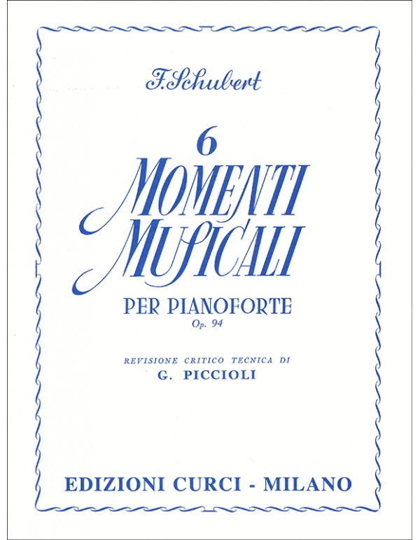 6 MOMENTI MUSICALI PER PIANOFORTE OP.94 - SHUBERT