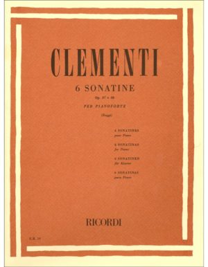 6 SONATINE OPUS 37 E 38 PER PIANOFORTE - CLEMENTI