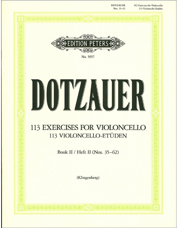 113 VIOLONCELLO-ETUDEN BOOK II - DOTZAUER