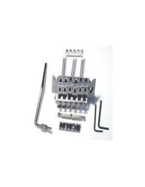 PONTE TREMOLO DOUBLE LOCKING PER CHITARRA ELETTRICA CROMATO TIPO FLOYD ROSE FRT-