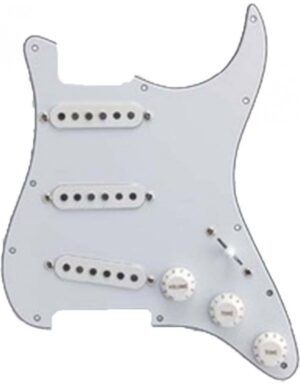 MASCHERINA BATTIPENNA BIANCA PER CHITARRA ELETTRICA CON POTENZIOMETRI E SELETTOR