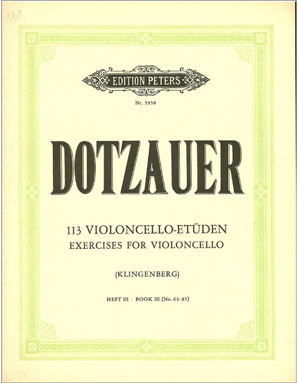 113 VIOLONCELLO-ETUDEN BOOK III - DOTZAUER