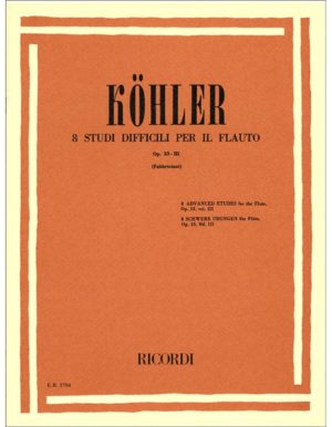 8 STUDI DIFFICILI PER IL FLAUTO OPUS 33 - KOHLER